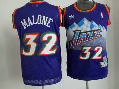 Utah Jazz 32 Karl Malone Revolution 30 Swingman 2013 Purple Jersey