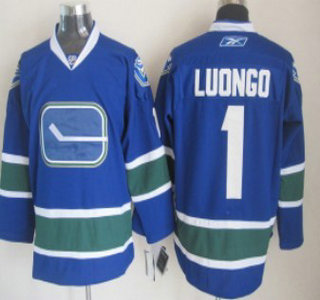 Vancouver Canucks #1 Luongo Blue Third Jersey