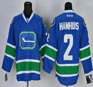Vancouver Canucks #2 Dan Hamhuis Blue Third Jersey
