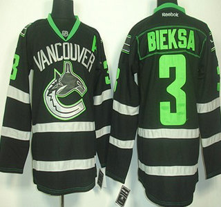 Vancouver Canucks #3 Kevin Bieksa 2012 Black Ice Jersey