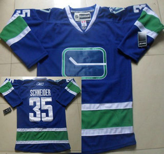 Vancouver Canucks #35 Cory Schneider Blue Third Jersey