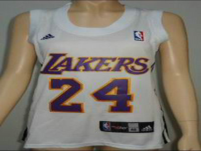 WOMEN Los Angeles Lakers 24 Kobe Bryant white Jersey