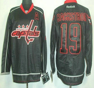 Washington Capitals #19 Nicklas Backstrom Black Ice Jersey