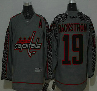 Washington Capitals #19 Nicklas Backstrom Charcoal Gray Jersey
