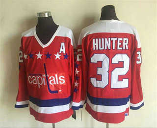 Washington Capitals #32 Dale Hunter Red All-Star Throwback CCM Jersey