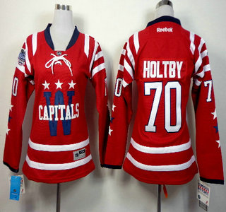 Washington Capitals #70 Braden Holtby 2015 Winter Classic Red Womens Jersey