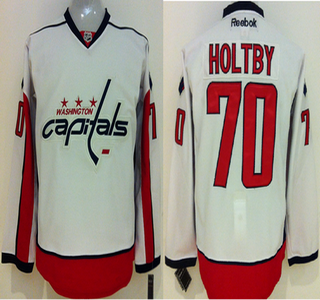 Washington Capitals #70 Braden Holtby White Jersey