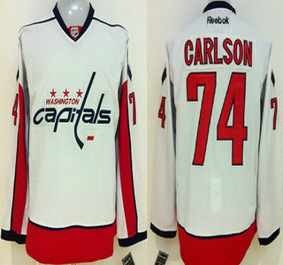 Washington Capitals #74 John Carlson White Jersey