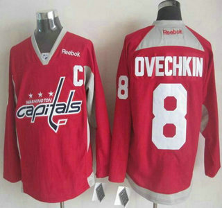 Washington Capitals #8 Alex Ovechkin 2014 Training Red Jersey