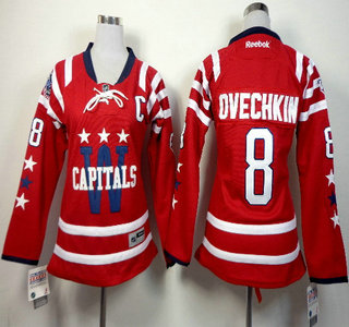 Washington Capitals #8 Alex Ovechkin 2015 Winter Classic Red Womens Jersey