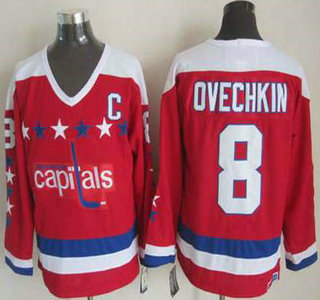 Washington Capitals #8 Alex Ovechkin Red All-Star Throwback CCM Jersey