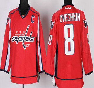 Washington Capitals #8 Alex Ovechkin Red Jersey