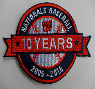 Washington Nationals 10th Anniversary Patch