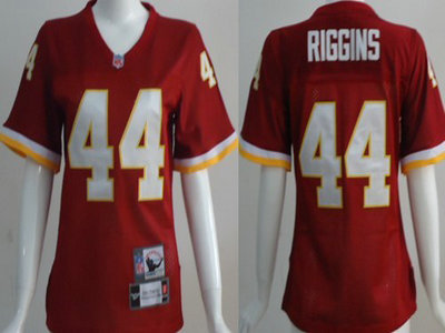 Washington Redskins 44 John Riggins Red Throwback Womens Team Jersey