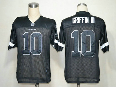 Washington Redskins 10 Robert Griffin III Black Jersey