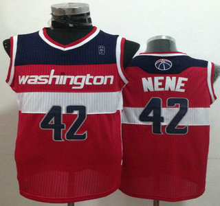 Washington Wizards #42 Nene Hilario Red Revolution 30 Authentic Jersey