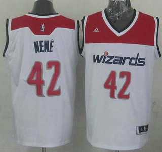 Washington Wizards #42 Nene Hilario Revolution 30 Swingman 2014 New White Jersey