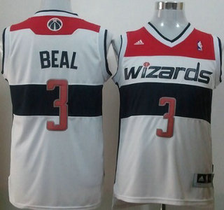 Washington Wizards 3 Bradley Beal Revolution 30 Swingman White Jersey