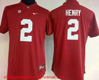 Women's Alabama Crimson Tide #2 Derrick Henry Red Limited Stitched College Football Nike NCAA Jersey