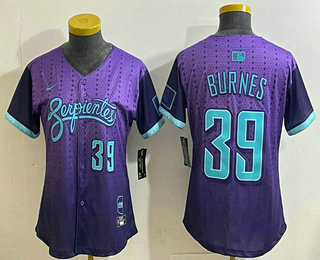 Women's Arizona Diamondbacks #39 Corbin Burnes Purple 2025 City Connect Limited Jersey