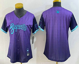 Women's Arizona Diamondbacks Blank Purple 2025 City Connect Limited Stitched Jersey