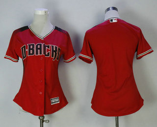 Women's Arizona Diamondbacks Blank Red Brick Alternate Stitched MLB Cool Base Jersey