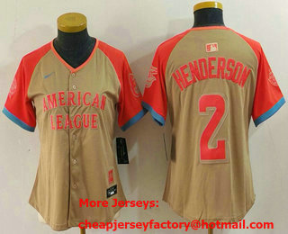 Women's Baltimore Orioles #2 Gunnar Henderson Cream 2024 All Star Limited Stitched Jersey