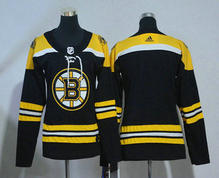 Women's Boston Bruins Blank Black 2017-2018 Hockey Stitched NHL Jersey