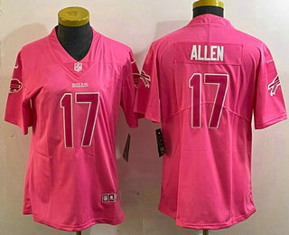 Women's Buffalo Bills #17 Josh Allen Pink 2019 Vapor Untouchable Stitched NFL Nike Limited Jersey