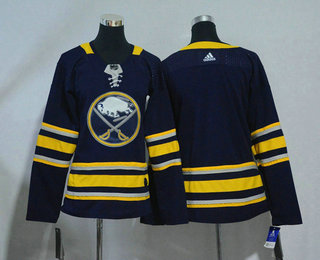 Women's Buffalo Sabres Blank Navy Blue 2017-2018 Hockey Stitched NHL Jersey