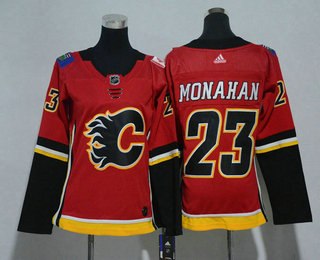 Women's Calgary Flames #23 Sean Monahan Red Home 2017-2018 Hockey Stitched NHL Jersey
