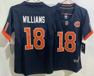 Women's Chicago Bears #18 Caleb Williams Navy 2026 Vapor Rivalries Collection Limited Stitched Jersey