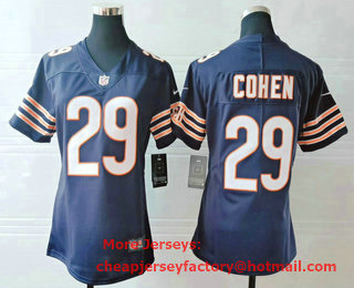Women's Chicago Bears #29 Tarik Cohen Blue 2017 Vapor Untouchable Stitched NFL Nike Limited Jersey
