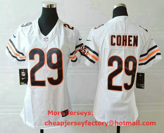 Women's Chicago Bears #29 Tarik Cohen White 2017 Vapor Untouchable Stitched NFL Nike Limited Jersey