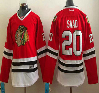 Women's Chicago Blackhawks #20 Brandon Saad Red Jersey