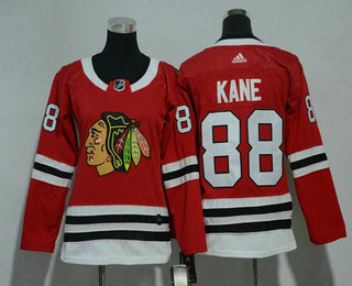 Women's Chicago Blackhawks #88 Patrick Kane Red 2017-2018 Hockey Stitched NHL Jersey