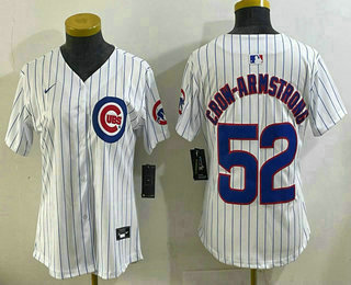 Women's Chicago Cubs #52 Pete Crow Armstrong White Limited Jersey