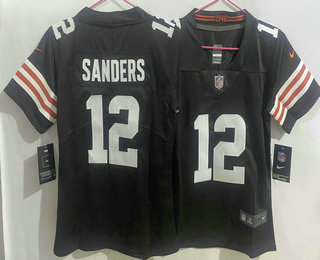 Women's Cleveland Browns #12 Shedeur Sanders Limited Brown Vapor Jersey