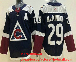 Women's Colorado Avalanche #29 Nathan MacKinnon Navy Alternate Stitched Jersey