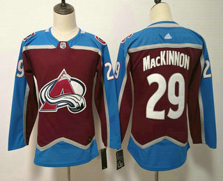 Women's Colorado Avalanche #29 Nathan MacKinnon Red 2017-2018 Hockey Stitched NHL Jersey