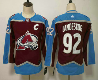 Women's Colorado Avalanche #92 Gabriel Landeskog Red With C Patch 2017-2018 Hockey Stitched NHL Jersey