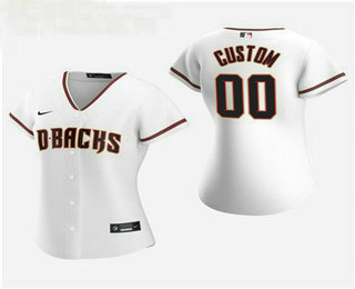 Women's Custom Arizona Diamondbacks 2020 White Home Replica Jersey