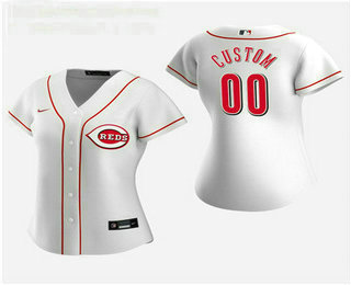 Women's Custom Cincinnati Reds 2020 White Home Replica Jersey
