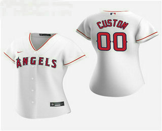 Women's Custom Los Angeles Angels 2020 White Home Replica Jersey