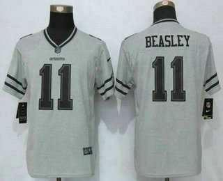 Women's Dallas Cowboys #11 Cole Beasley Gray Gridiron II Stitched NFL Nike Limited Jersey