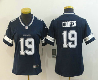 Women's Dallas Cowboys #19 Amari Cooper Navy Blue 2017 Vapor Untouchable Stitched NFL Nike Limited Jersey