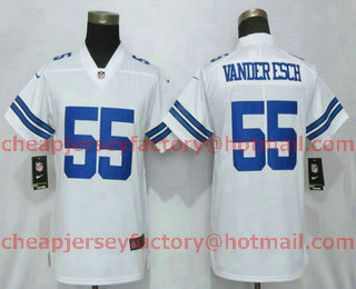 Women's Dallas Cowboys #55 Leighton Vander Esch White 2017 Vapor Untouchable Stitched NFL Nike Limited Jersey