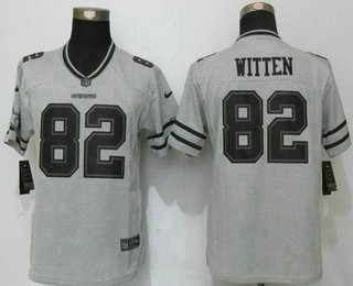 Women's Dallas Cowboys #82 Jason Witten Gray Gridiron II Stitched NFL Nike Limited Jersey