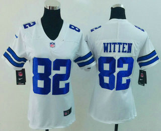 Women's Dallas Cowboys #82 Jason Witten White 2017 Vapor Untouchable Stitched NFL Nike Limited Jersey