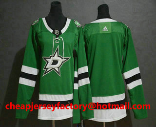 Women's Dallas Stars Blank Green 2017-2018 Hockey Stitched NHL Jersey